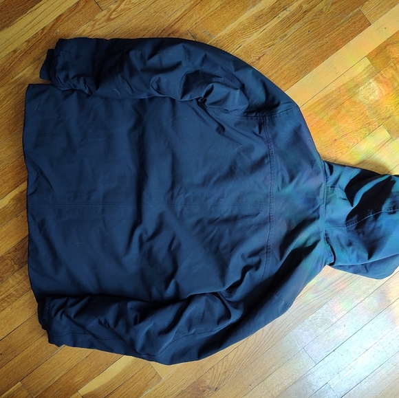 Men's navy blue heavy parka waterproof jacket size medium by lands end - Picture 6 of 6